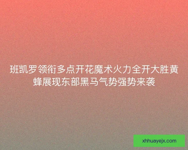 班凯罗领衔多点开花魔术火力全开大胜黄蜂展现东部黑马气势强势来袭 班凯罗领衔多点开花魔术火力全开大胜黄蜂展现东部黑马气势强势来袭