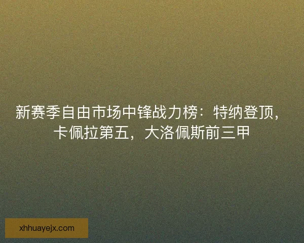 新赛季自由市场中锋战力榜：特纳登顶，卡佩拉第五，大洛佩斯前三甲